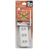 ブレーカー付きテーブルタップ 4個口 5m Y02BS405WH ヤザワコーポレーション（直送品）