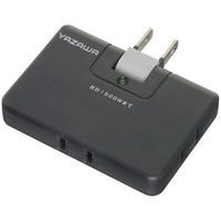 ヤザワコーポレーション スーパー雷サージ付コーナータップ 3個口 黒 Y02CHK300BK 1個