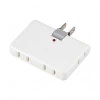 ヤザワコーポレーション 雷ガード付4個口コーナータップホワイト Y02CK400WH 1個