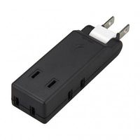 雷ガード付極小コーナータップ4個口 ブラック Y02CMK400BK ヤザワコーポレーション（直送品）