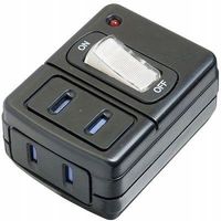 ヤザワコーポレーション 雷サージ付省エネタップ 2個口 黒 Y02FUSK210BK 1個