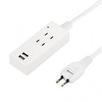 ヤザワコーポレーション 雷ガード付2AC+2USB 2.1A 1.5m ホワイト Y02K4015WH2U 1個