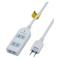 ヤザワコーポレーション 雷サージ付テーブルタップ 3個口 1m 白 Y02KS301WH 1個