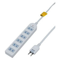 ヤザワコーポレーション 雷サージ付テーブルタップ 6個口 2m 白 Y02KS602WH 1個