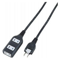 延長コード  電源タップ AC×3個口    0.5m ブラック Y02S3005BK YAZAWA 1個