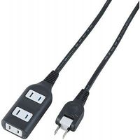 ヤザワコーポレーション 耐トラ付タップ 3個口 5m 黒 Y02S305BK 1個