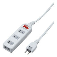 延長コード  電源タップ AC×4個口  スイッチ付  2m ホワイト Y02S412WH YAZAWA 1個