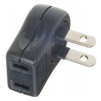 ヤザワコーポレーション L型プラグアダプター(横) 黒 Y02SA01BK 1個