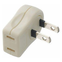 ヤザワコーポレーション L型プラグアダプター(縦) 白 Y02SA02W 1個