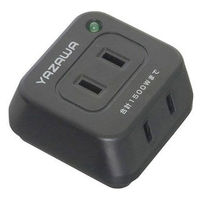 ヤザワコーポレーション スーパー雷サージ付トリプルタップ 3個口 黒 Y02THK300BK 1個