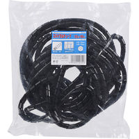 オーム電機 スパイラルチューブ 内径13mm 長さ10m 黒 GST-12B（直送品）