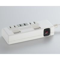 オーム電機 電源タップ3個口USB充電ポート付き延長コード1.5m付き独立回転式コンセント HS-K1252W