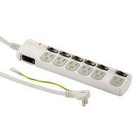 オーム電機 3P多機能タップ 6個口 1.8m HS-T1259W