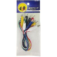 オーム電機 線付クリップ 小 6色6個セット KIT-WC44C 1個