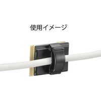 オーム電機 パチップル ケーブルクリップ PA20-K ブラック LOT-PA20A10K 1袋(10個)