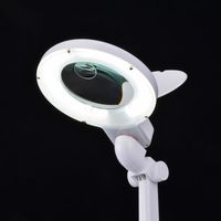 オーム電機 L-ZOOM ルーペ付ライト LEDデスクライト エルズーム DS-L8092-2-W