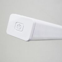 オーム電機 LEDデスクライト 調光 細身 角型シェード ホワイト 白 DS-LD42B-W（直送品）