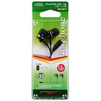 オーム電機 ステレオイヤホン φ3.5 1.2m EAR-0012 1個