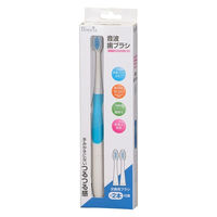 オーム電機 電動ハブラシ 音波歯ブラシ ブルー 乾電池式 Iberis OHM HB-C22AK-A 1個