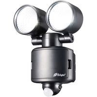 オーム電機 LEDセンサーライト 乾電池式 2灯 LS-B285B-K（直送品）