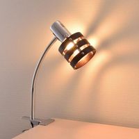 オーム電機 クリップライト ウッドリング ダークブラウン E17【電球別売】 LTC-N2DW 1個