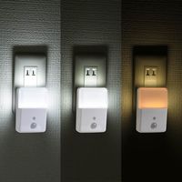 オーム電機 LEDナイトライト 明暗人感センサー式 常夜灯 OHM NIT-ALA6MJM-WN 1個