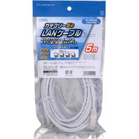 オーム電機 LANケーブル カテゴリー5e 5m PC-N2154 1個