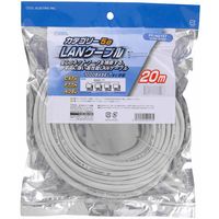 オーム電機 LANケーブル カテゴリー5e 20m PC-N2157 1個