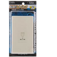オーム電機 埋込型モジュラージャック アダプター 電話線 コネクタ 有線 TP-2214 1個