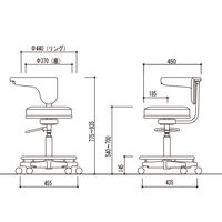 東洋工芸 デンタルチェア CM-107 背・脚リング付き ホワイト CM-107-VWH 1脚