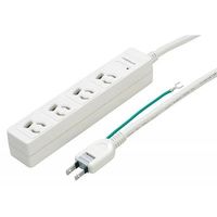 延長コード  電源タップ AC×4個口   雷ガード付 5m ホワイト Y02JKNP405WH YAZAWA 1個