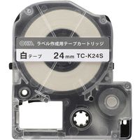 オーム電機 OHM テプラPRO用 互換ラベル テープカートリッジ 24mm TC-K24S 1個