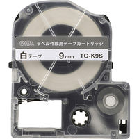 オーム電機 OHM テプラPRO用 互換ラベル テープカートリッジ 9mm 白 TC-K9S 1個