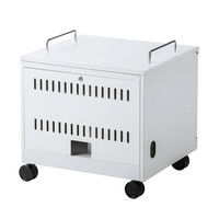 サンワサプライ ノートパソコン収納キャビネット（6台収納）ホワイト 幅600×奥行550×高さ615.5mm CAI-CAB105W 1台（直送品）