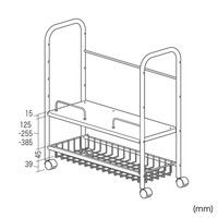 サンワサプライ 配線収納マルチワゴン ブラック 幅500×奥行200×高さ540mm CB-WG1 1台（直送品）
