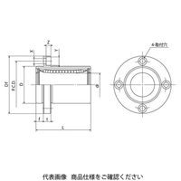 日本ベアリング スライドブッシュ SMFーE形(シングル・丸フランジ形・インロー付) SMF50UUーE 1個（直送品）