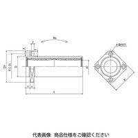 日本ベアリング スライドブッシュ SMKーWーE形(ダブル・角フランジ形・インロー付) SMK10WUUーE 1個（直送品）