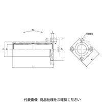 日本ベアリング スライドブッシュ SMKーW形(ダブル・角フランジ形) SMSK40W 1個（直送品）