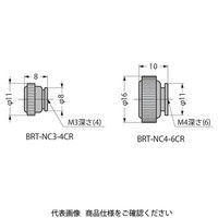 スガツネ工業 小型ローレットつまみ BRTーNC型 BRTーNC4ー6CR 1セット(10個)（直送品）