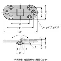 スガツネ工業 ミシン丁番(精密肉厚丁番) MHー30型 MHー30CR 1セット(2個)（直送品）