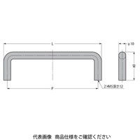 スガツネ工業 ステンレス鋼製ハンドル 14ー3812型 14ー3812ー02ー411 14-3812-02-411 1個（直送品）
