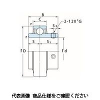 FYH インサート軸受RB(円筒穴)RB202K3 RB202K3 1セット(3個)（直送品）