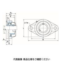 FYH ベアリングユニットひしフランジ形UCFL(円筒穴・カバー付き)UCFL205C UCFL205C 1セット(2個)（直送品）