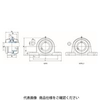 FYH ベアリングユニットピロー形UCP(円筒穴・カバー付き)UCP206E1 UCP206E1 1セット(2個)（直送品）