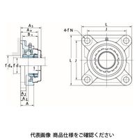 FYH ベアリングユニット角フランジ形UKF(テーパ穴・カバー付き)UKF207E1 UKF207E1 1セット(2個)（直送品）