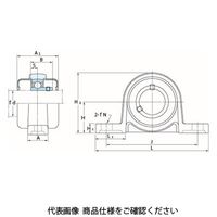 FYH ベアリングユニット小型・軽量ピロー形UP(円筒穴・カバー付き)UP004C UP004C 1セット(2個)（直送品）