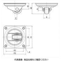 岡本工機 低床式自在キャスター(UTー50) UTー50 1セット(2個)（直送品）