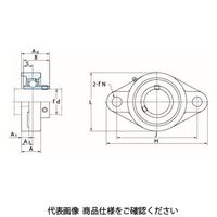 FYH ベアリングユニットひしフランジ形UCFL(円筒穴)UCFL217D2K2 UCFL217D2K2 1個（直送品）