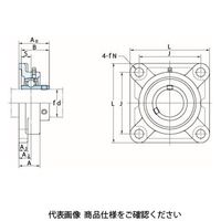 FYH ベアリングユニット角フランジ形UCF(円筒穴)UCFX14D2K2 UCFX14D2K2 1個（直送品）