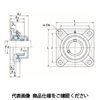FYH ベアリングユニット角フランジ形UCF(円筒穴・カバー付き)UCF319E3 UCF319E3 1個（直送品）